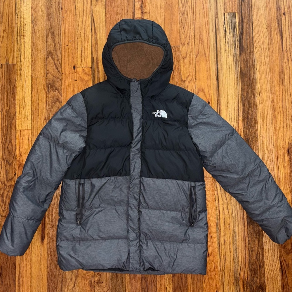 The North Face Boy’s Black and Gray Puffer Jacket size 18-20